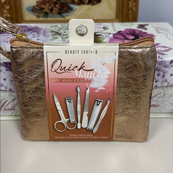 BEAUTY EVOLVED Silver Tone 7 Piece Manicure Pedi Set Travel Pouch Included - Picture 3 of 8